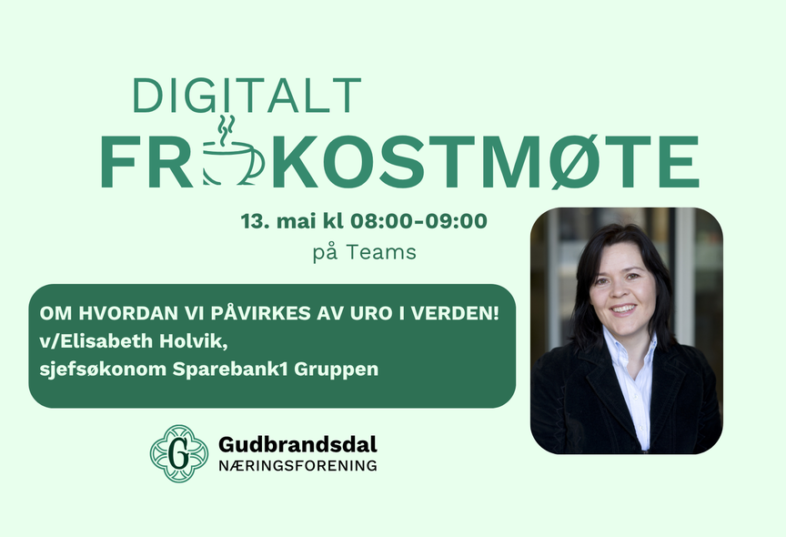 Digitalt frokostmøte: En urolig verden - konsekvenser for norsk økonomi og bedrifter